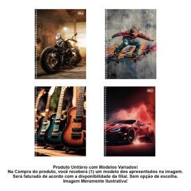 Caderno Universitário Espiral 10 Matérias 200 Folhas Tilibra - Sortido