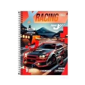 Caderno Espiral Universitário 80 Folhas 1 Matéria X-Racing Tilibra - Sortido