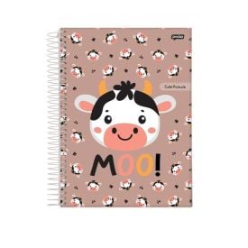 Caderno Espiral Universitário Cute Animals 80 Folhas Jandaia - Sortido