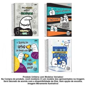 Caderno Espiral Universitário Flork 240 Folhas Jandaia - Sortido