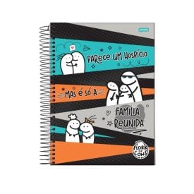 Caderno Espiral Universitário Flork 80 Folhas Jandaia - Sortido