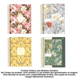 Caderno Espiral Universitário Liberty 160 Folhas Jandaia - Sortido
