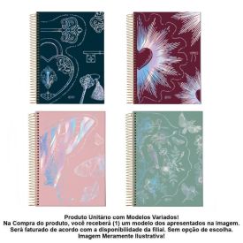 Caderno Espiral Universitário Star 160 Folhas Jandaia - Sortido