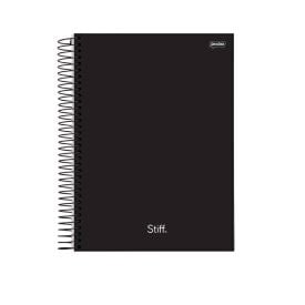 Caderno Espiral Universitário Stiff Slim 160 Folhas Jandaia - Preto