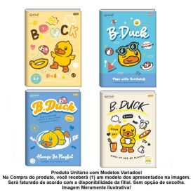 Caderno Universitário Brochura B-Duck 80 Folhas Jandaia - Sortido