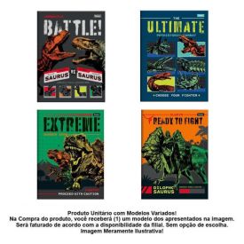 Caderno Universitário Brochura Costurado Sauros 80 Folhas Foroni - Sortido 