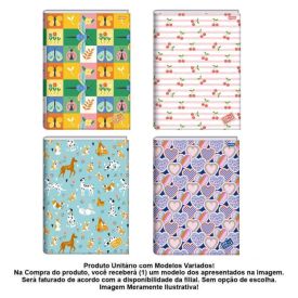 Caderno Universitário Brochura Stella 80 Folhas Jandaia - Sortido 
