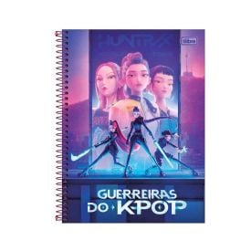 Caderno Universitário Capa Dura Guerreiras do K-Pop 160 Folhas Tilibra - Sortido