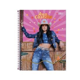 Caderno Universitário Espiral  Ana Castela 80 Folhas Tilibra - Sortido