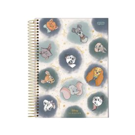 Caderno Universitário Espiral Clássicos Disney 80 Folhas Jandaia - Sortido