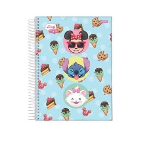 Caderno Universitário Espiral Disney Emoji 80 Folhas Jandaia - Sortido