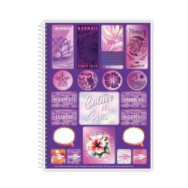 Caderno Universitário Espiral Feminino 160 Folhas Mormaii Credeal - Sortido