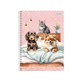 Caderno Universitário Espiral Furfriends 160 Folhas Foroni - Sortido
