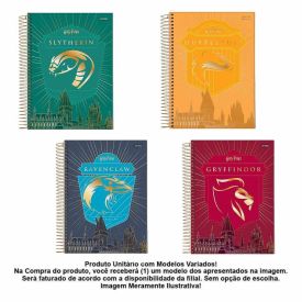 Caderno Universitário Espiral Harry Potter 80 Folhas Jandaia - Sortido