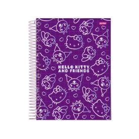Caderno Universitário Espiral Hello Kitty And Friends 80 Folhas Jandaia - Sortido 