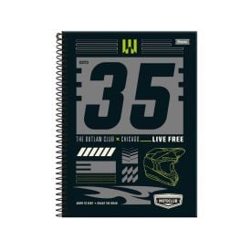 Caderno Universitário Espiral Motoclub 160 Folhas Foroni - Sortido