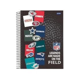Caderno Universitário Espiral Nfl 160 Folhas Jandaia - Sortido