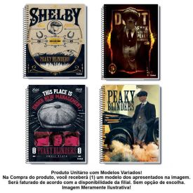 Caderno Universitário Espiral Peaky Blinders 160 Folhas Credeal - Sortido