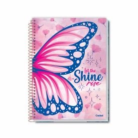 Caderno Universitário Espiral Purpurina 160 Folhas Credeal - Sortido