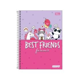 Caderno Universitário Espiral Show Feminino 160 Folhas Tilibra - Sortido 