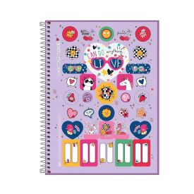 Caderno Universitário Espiral Show Feminino 160 Folhas Tilibra - Sortido 