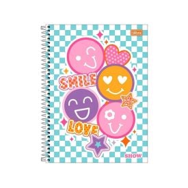 Caderno Universitário Espiral Show Feminino 80 Folhas Tilibra - Sortido