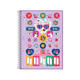 Caderno Universitário Espiral Show Feminino 80 Folhas Tilibra - Sortido