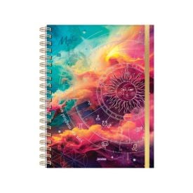 Caderno Universitário Neo Espiral Mystic 80 Folhas Jandaia - Sol