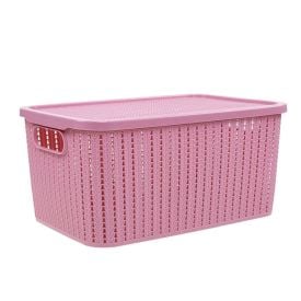 Caixa Organizadora Com Tampa Plasútil 14 Litros - Rose
