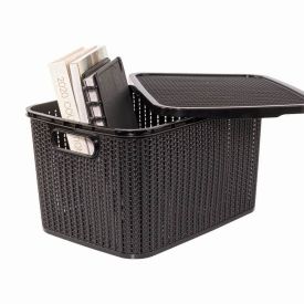 Caixa Organizadora Com Tampa Plasútil 19 Litros - Preto