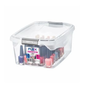 Caixa Organizadora Com Trava Flex Sanremo 6 Litros - Transparente