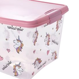 Caixa Organizadora Decorada Unicónio Plasútil - 19,8 Litros
