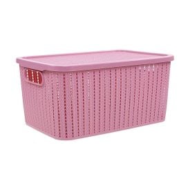 Caixa Organizadora Plasútil Com Tampa 2,8 Litros - Rose
