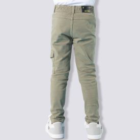 Calça De Sarja Infantil Masculina Cargo 4 a 10 Anos Hot Dog