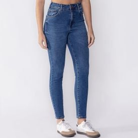 Calça Feminina Cigarrete Jeans Boby Blues Azul Medio