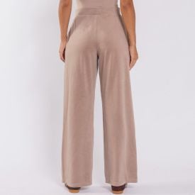 Calça Feminina Esportiva Wide Leg Em Plush Scream