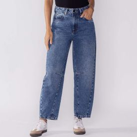 Calça Feminina Jeans Balloon Boby Blues Azul Escuro