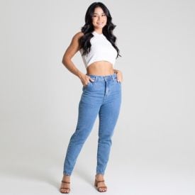Calça Feminina Mom Jeans Sawary
