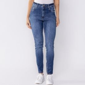 Calça Feminina Jeans Skinny Patricia Foster Azul Escuro