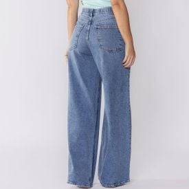 Calça Feminina Jeans Wide Pantalona Boby Blues