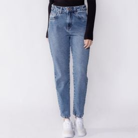 Calça Feminina Mom Jeans Boby Blues Azul Claro