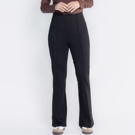 Calça Feminina Reta Malha Ponto Roma Patricia Foster Preto