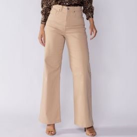Calça Feminina Wide Leg Collor Sarja Boby Blues