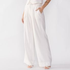 Calça Feminina Wide Leg Com Cinto Patricia Foster