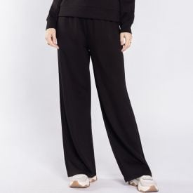 Calça Feminina Wide Leg Em Moletom Patricia Foster