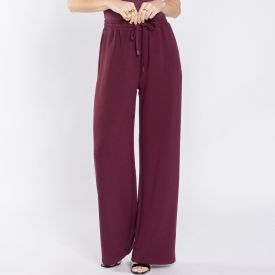 Cal&ccedil;a Feminina Wide Leg Em Moletom Patricia Foster