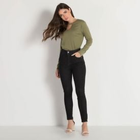 Calça Jeans Cigarrete Five Pockets Patricia Foster