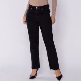 Calça Jeans Feminina Flare Cropped Boby Blues Preto