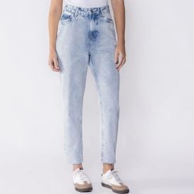 Calça Feminina Mom Jeans Boby Blues Azul Claro