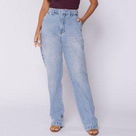 Calça Jeans Feminina Reta Patricia Foster Azul Claro